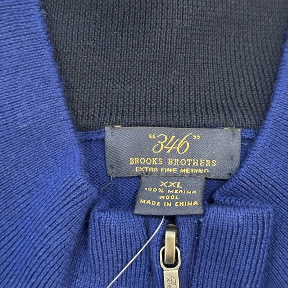 NWT Brooks Brothers “346” mens sweater, royal blue, XXL - Picture 2 of 5